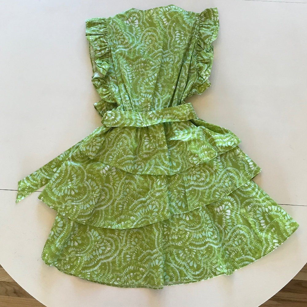 🆕 MARIE OLIVER RUFFLE FLUTTER SLEEVE 100% COTTON FIONA DRESS - Picture 7 of 10